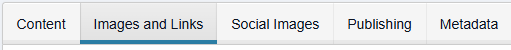Images and lings toolbar