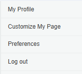 Logout option